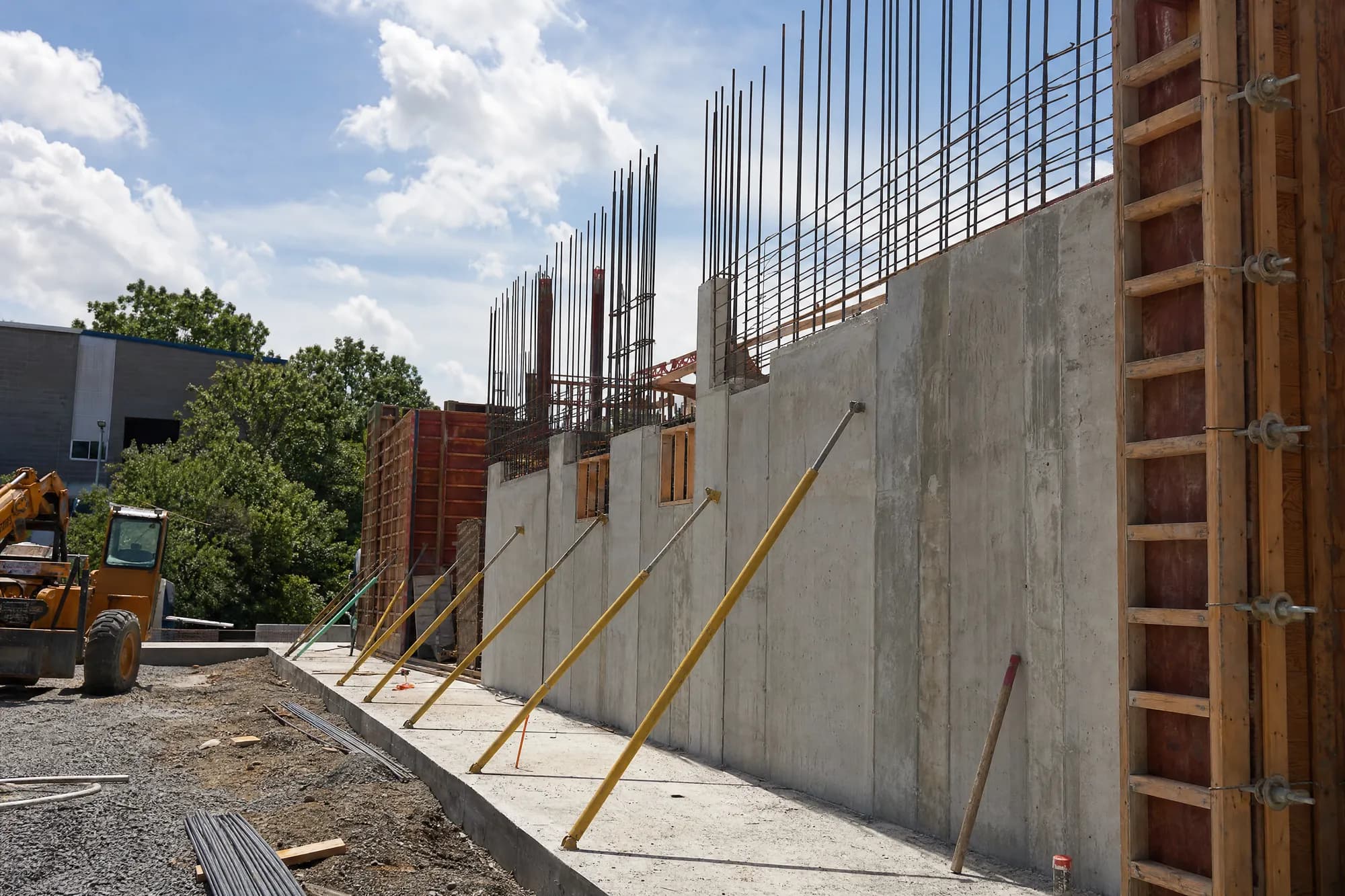Retaining wall construction