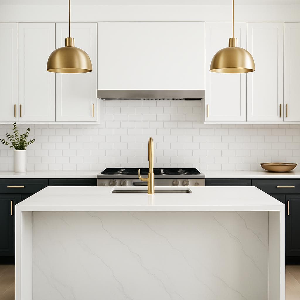 Custom kitchen remodel with modern finishes by Conrad General Contracting