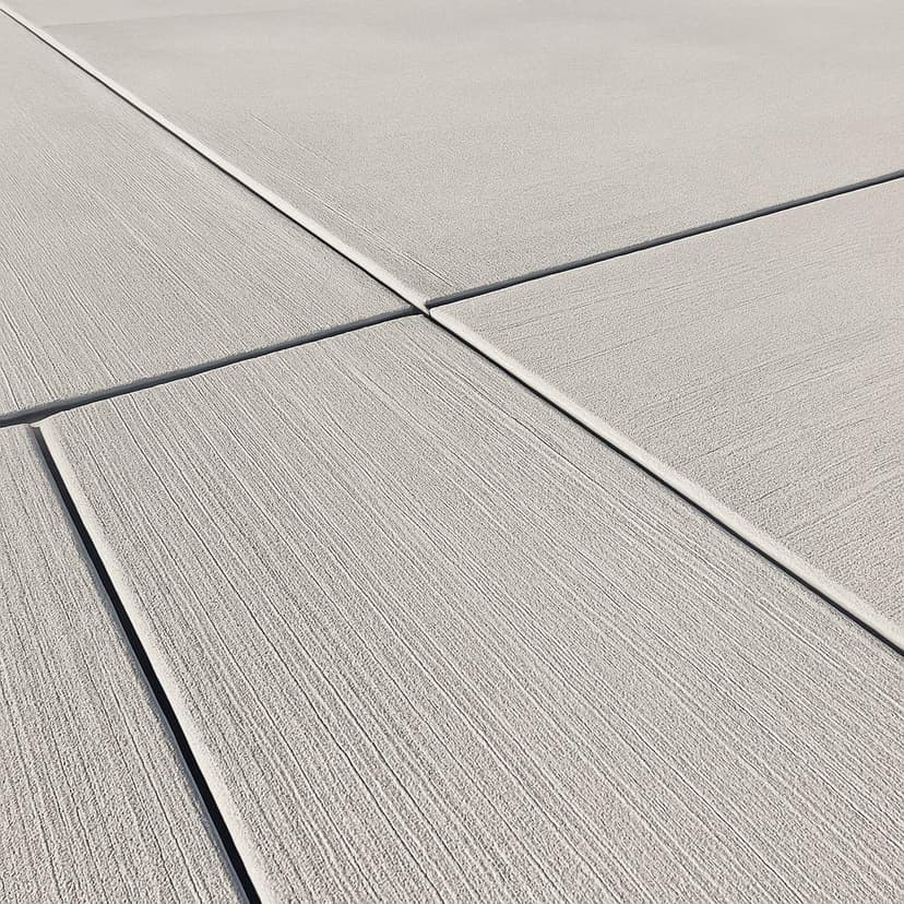 Modern concrete driveway