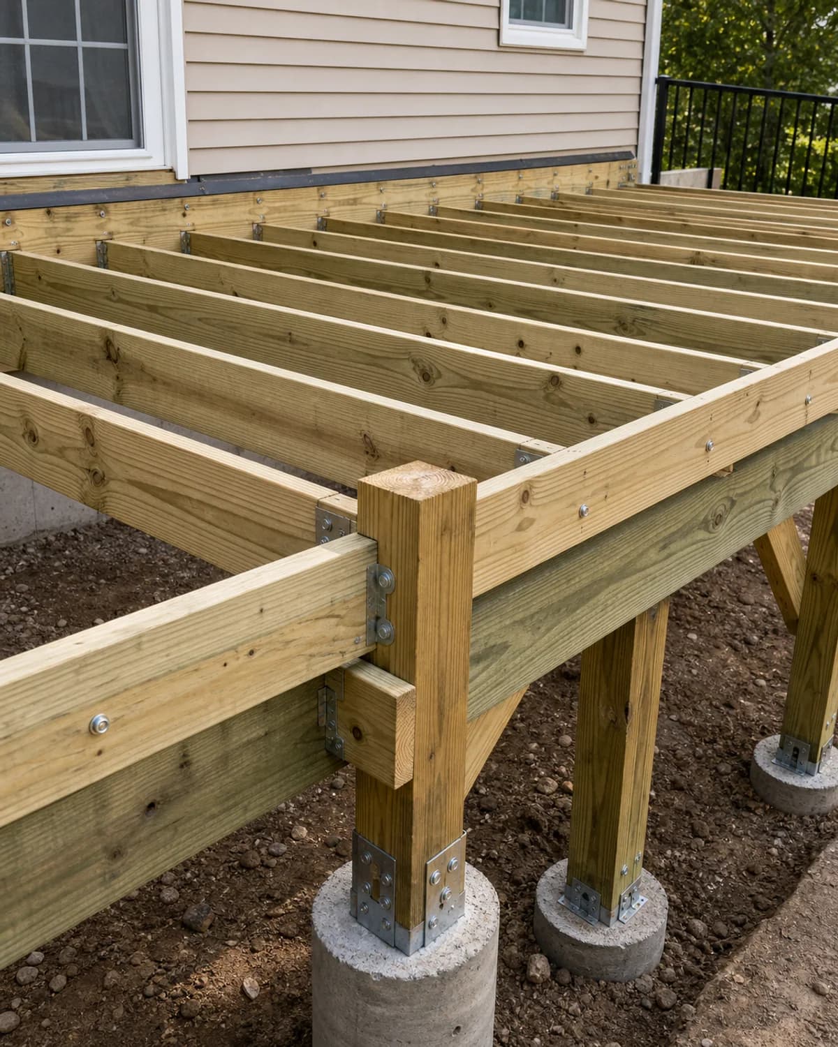 Covered deck project with durable outdoor materials