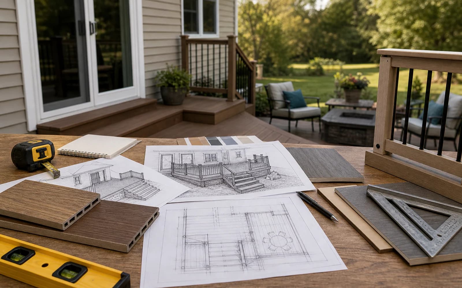 Deck layout and backyard access planning