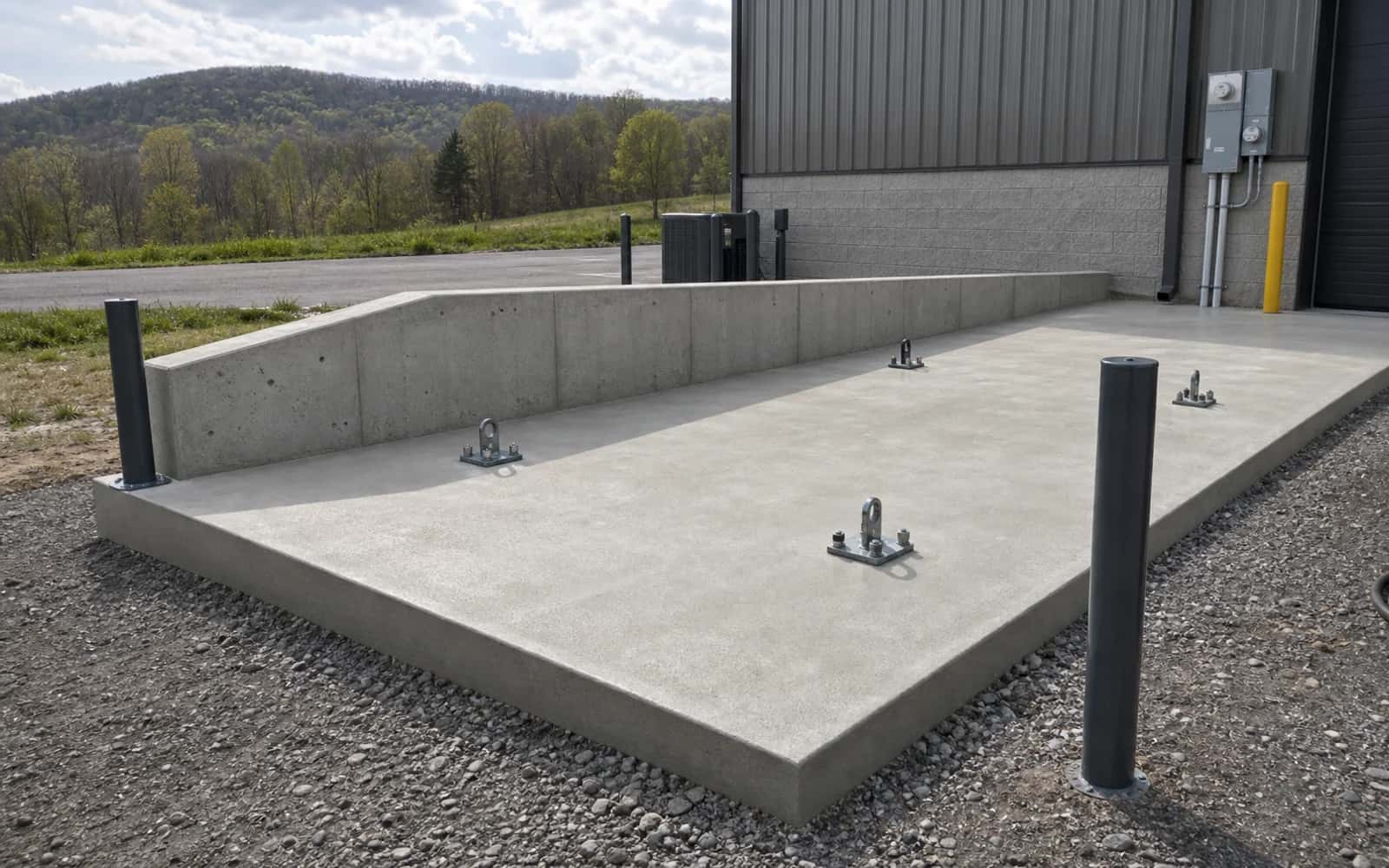 Inspection-ready structural concrete finish with stripped forms, cleanup, embedded hardware, and final check