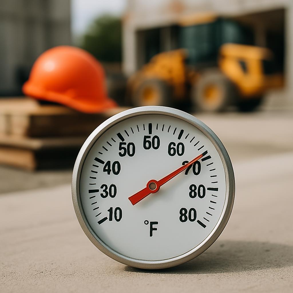 Temperature monitoring during concrete pour